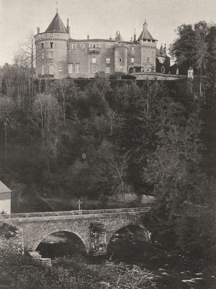 YONNE. Château de Chastellux, côte nord 1905 old antique vintage print picture